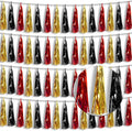 4P Red-Black Gold Foil Fringe Tassel Banner Garland Metallic Tinsel Streamers by Xuuf