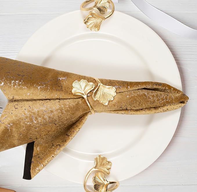 Decorative Gold Napkin Rings Set of 10 - Image 7