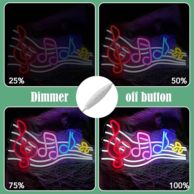 Musical Staff Note Neon Sign Led Music Neon Light - Image 4