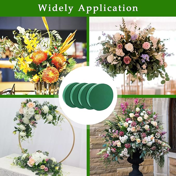 Prashent 4 Pcs Round Floral Foam Blocks - Image 4