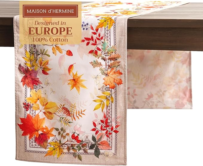 Maison d' Hermine Table Runner 100% Cotton Double Layer Table Runners 72 inches by MaisondHermine