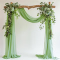 Wedding Arch Draping Fabric 1 Panel 28.7" x 20FT Sage Green Sheer Chiffon by Xiomot