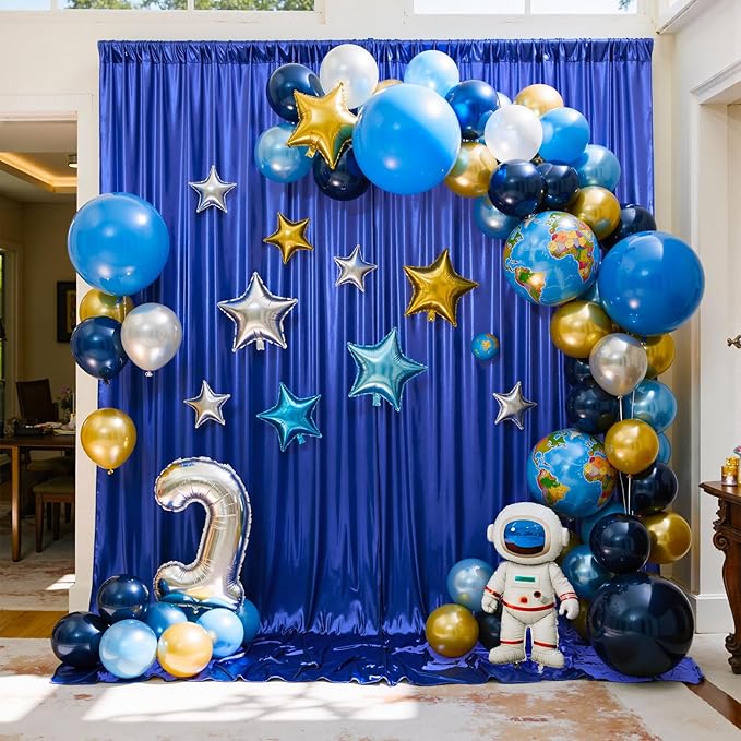 10x10 Wrinkle Free Royal Blue Sequin Backdrop Curtain - Image 6