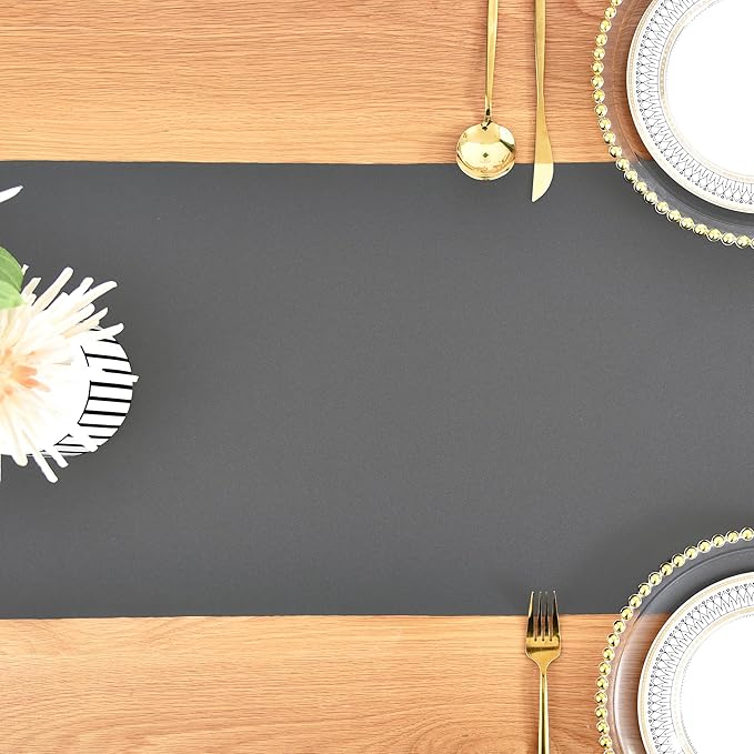 Farmhouse Grey Table Runner Dining Table Runners 90 Inches Long Coffee Table - Image 8