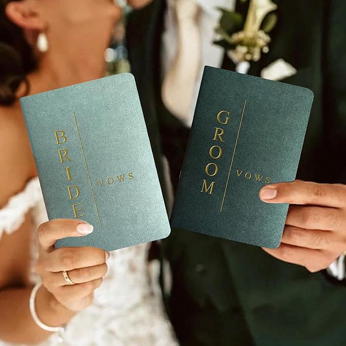 Vow Books His and Hers Wedding Vow Books Bride and Groom - Image 6