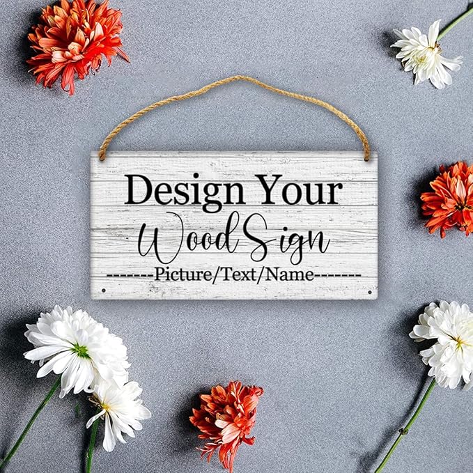 Custom Personalized Board Hanging Wood Sign, Design Your Welcome Sign, - Image 4