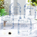 4 Pcs Flower Acrylic Wedding Signs by Cinnvoice