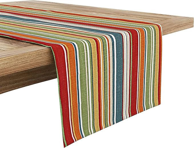 Ruvanti 100% Cotton Table Runner 60 Inches Long, Stain Resistant, Washable & by Ruvanti