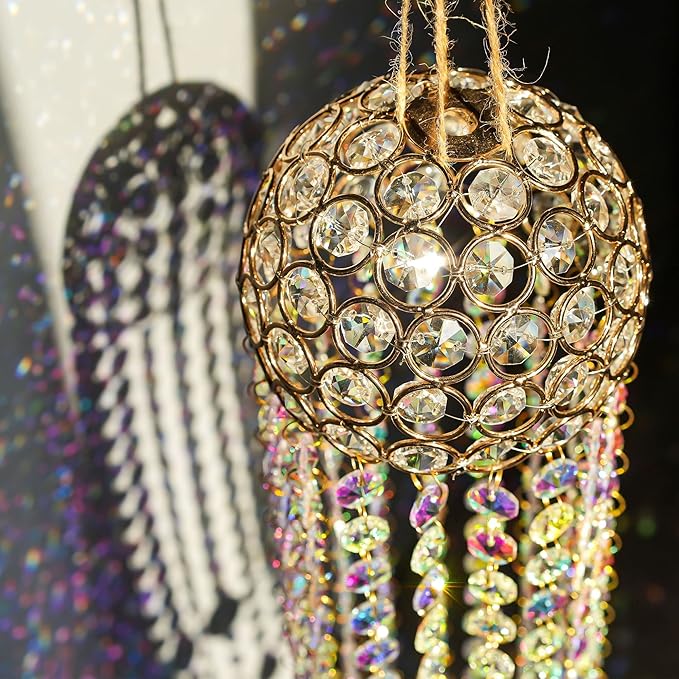 Chandelier Wind Chimes Crystal Suncatcher Window Hanging Sun Catchers AB Color - Image 3