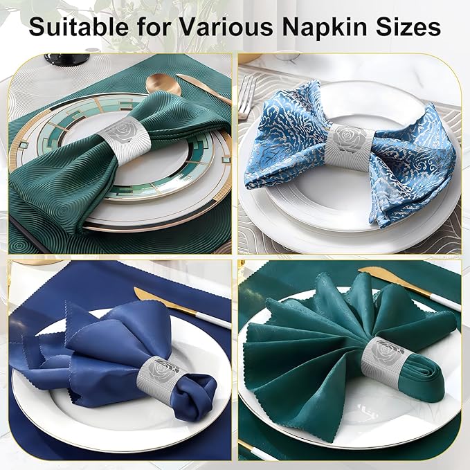 Polymer Material Reusable Napkin Band, Glue-Free Tear-Proof Water Resistant - Image 4