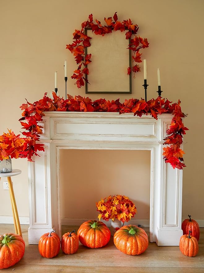 Party Joy 6PCS Artificial Maple Leaf Garland - Image 7