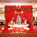 PartyVillage 50ft×15ft Red Backdrop Curtain by PartyVillage