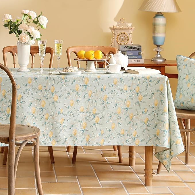 patdrea Designer Linen Green Small Tablecloth - Image 2