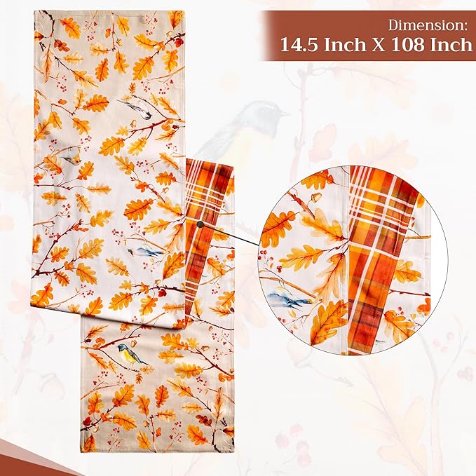 Maison d' Hermine Table Runner 100% Cotton Double Layer Table Runners 108 - Image 4
