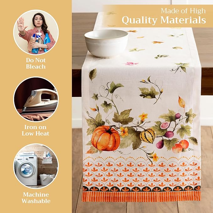 Maison d' Hermine Table Runner 100% Cotton Single Layer Table Runners 72 inches - Image 3