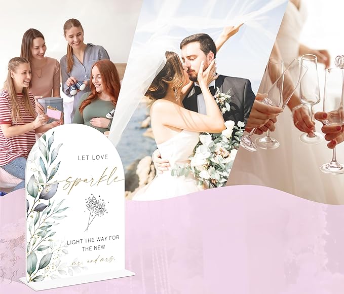 Acrylic Wedding Signs, Wedding Reception Signage, Bridal Shower Table Decor - Image 5
