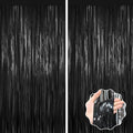 Black Foil Curtain Backdrop by forlvwoon