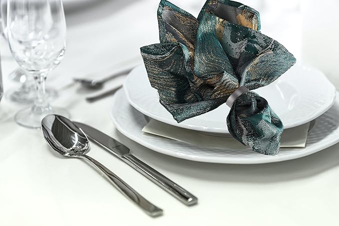 Black Napkin Rings-10 Pcs Stainless Steel Napkin Rings, Metal Napkin Ring - Image 3