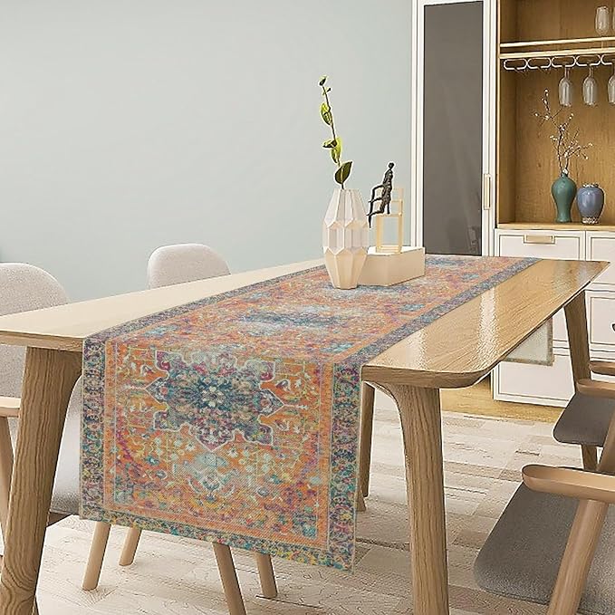 Boho Floral Vintage Table Runner - Image 3