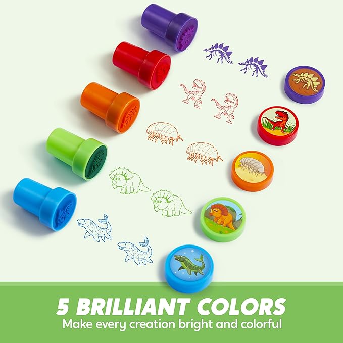 JOYIN 50PCS Dinosaur Stamps for Kids, 50 Different Designs, Sea Creatures - Image 3