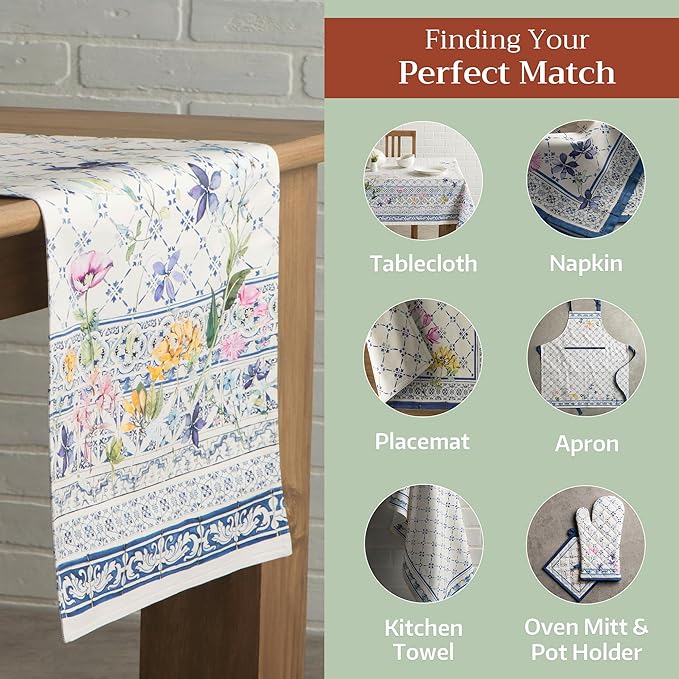 Maison d' Hermine Table Runner 100% Cotton Double Layer Table Runners 108 - Image 5