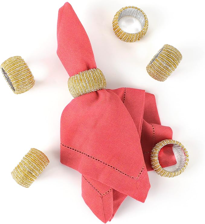 Decorative Beaded Napkin Rings Set of 12 - Image 6