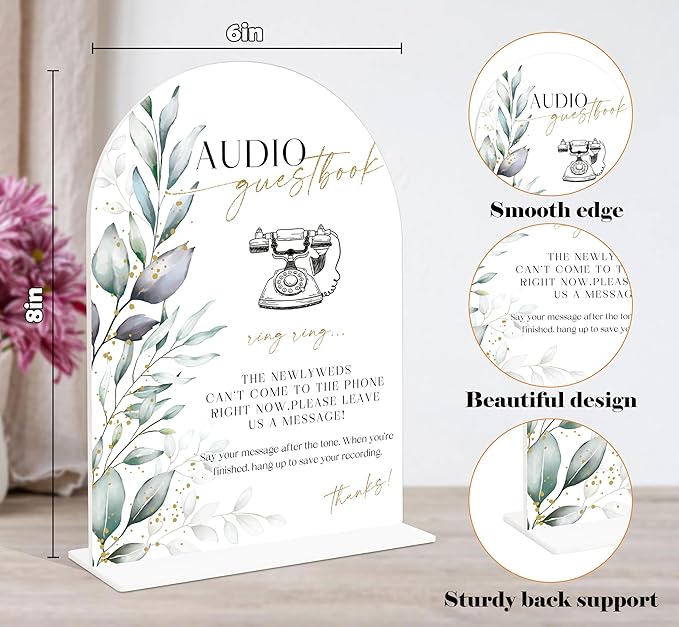 Acrylic Wedding Signs, Wedding Reception Signage, Bridal Shower Table Decor - Image 2