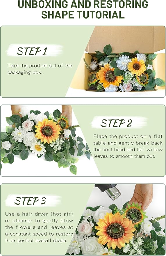 Wedding Decor Welcome Sign Flower Backdrop Garland - Image 6