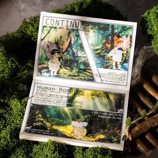 Forest-Themed Seamless Washi Tape Scrapbook Kit – 6 Rolls - Image 7