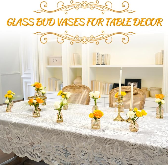 Champagne Bud Vases in Bulk 24 Packs Amber Glass Vase - Image 3