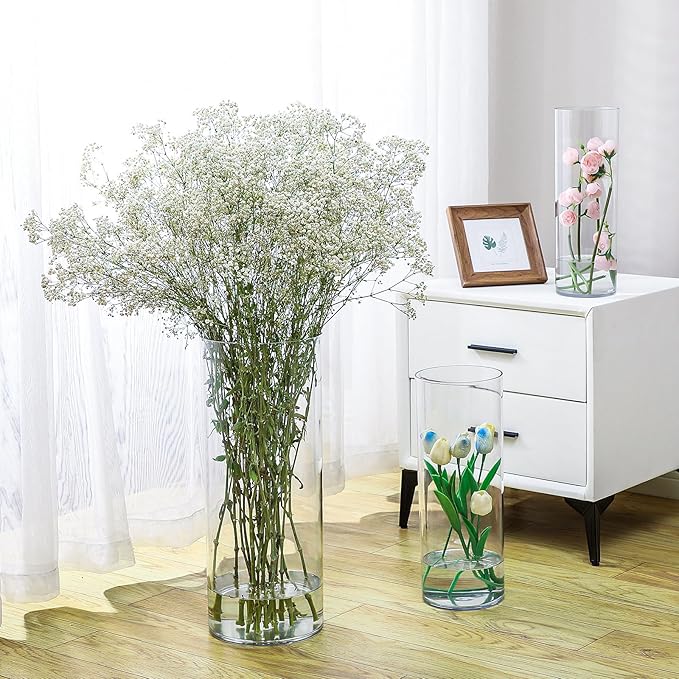 Extra Large Acrylic Cylinder Clear Vase - Image 10