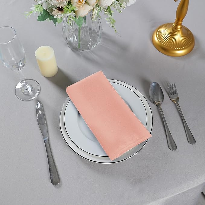Cloth Napkins 17x17 inch Washable Polyester Dinner Napkins Soft Table Napkins - Image 7