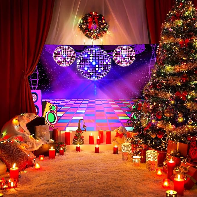 Dance Party Backdrop Retro 80s 90s Theme Stage Dance Ball Music Birthday Party - Image 6