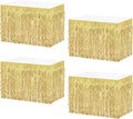 4P Wavy Metallic Tinsel Foil Fringe Table Skirts by Unknown