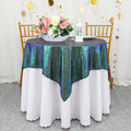 ShinyBeauty 36”x36” Iridescent Green Sequin Tablecloth by ShinyBeauty
