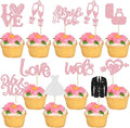 Ephlyn 30Pcs Bride to be Cupcake Toppers Glitter Wedding Cake Topper by Ephlyn