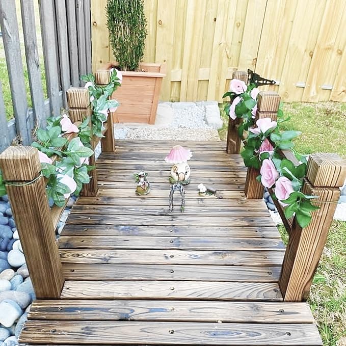 UKELER 2 Pack Artificial Floral Garland Total 14FT Rose Flower Vines Hanging - Image 2
