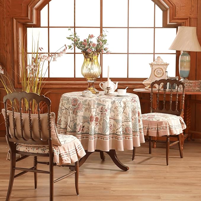 patdrea Designer Vintage Round Tablecloth, Colorful Decoration French Table - Image 3