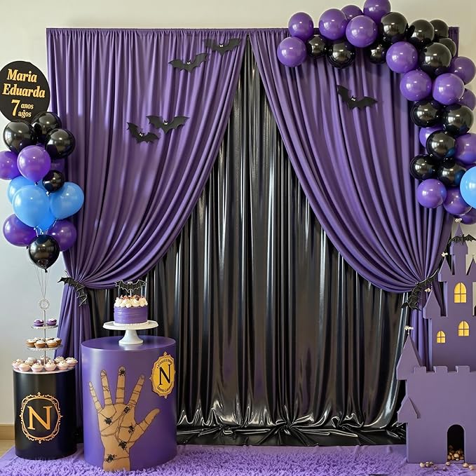 10ft x 10ft Black Glitter Sequin Backdrop Curtain - Image 6