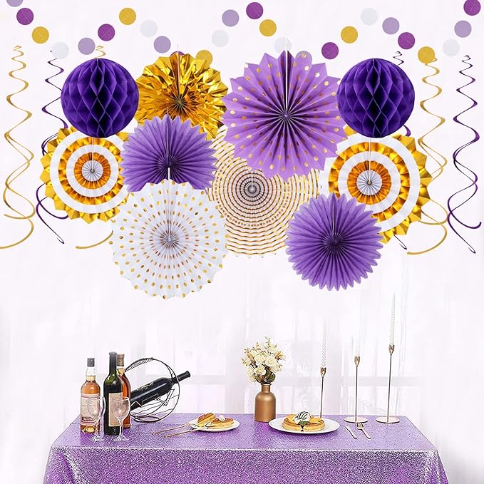 Purple-Gold Graduation Party-Decoration - Image 6
