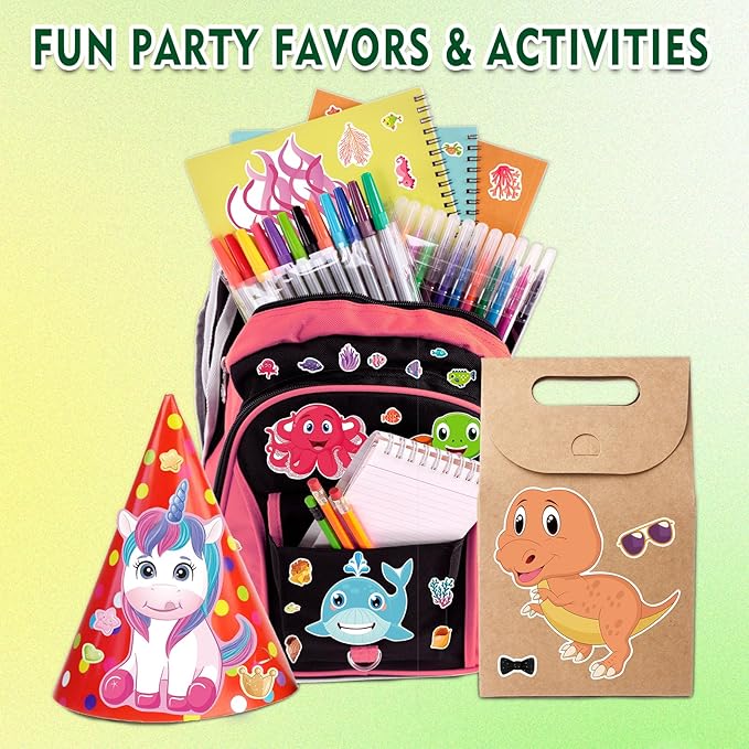 Aowplc 36 Pcs Make-A-Face Sticker Sheets Kids Party Favors Mix and Match - Image 7