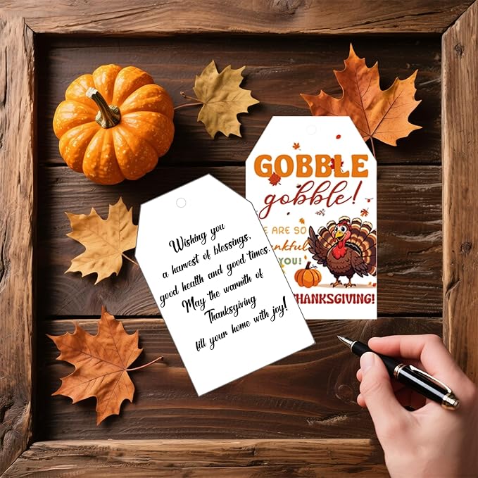 50Pcs Happy Thanksgiving Gift Tags - Image 4