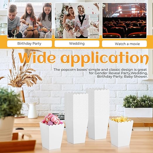 36 Pack Mini Popcorn Boxes for Party, Small Popcorn Cups Disposable for Movie - Image 4