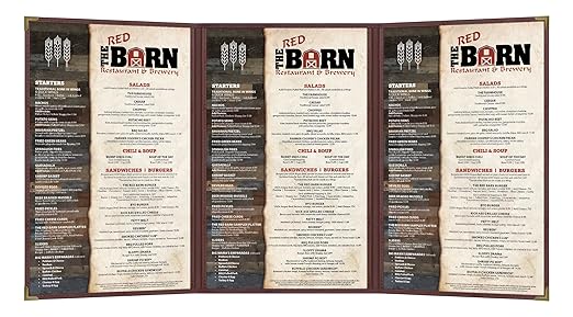 Goodsmart Pajco Style Restaurant Menu Covers – Pack of 10, Side-Load Fold-Out - Image 2