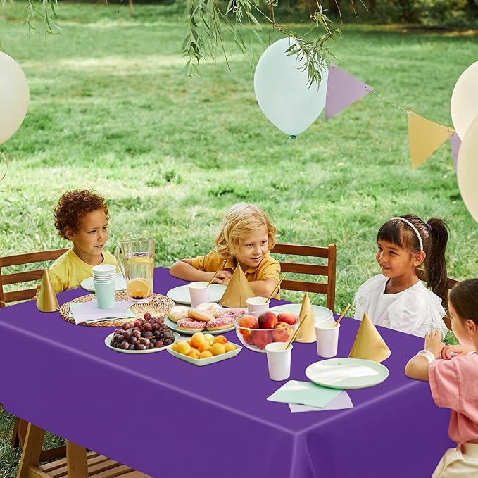 QZYL 4 PCS Plastic Table Cloth, - Image 8