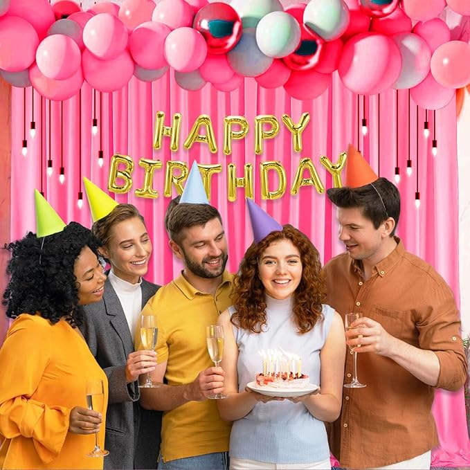 10 x 10 Feet Pink Backdrop Curtain - Image 5