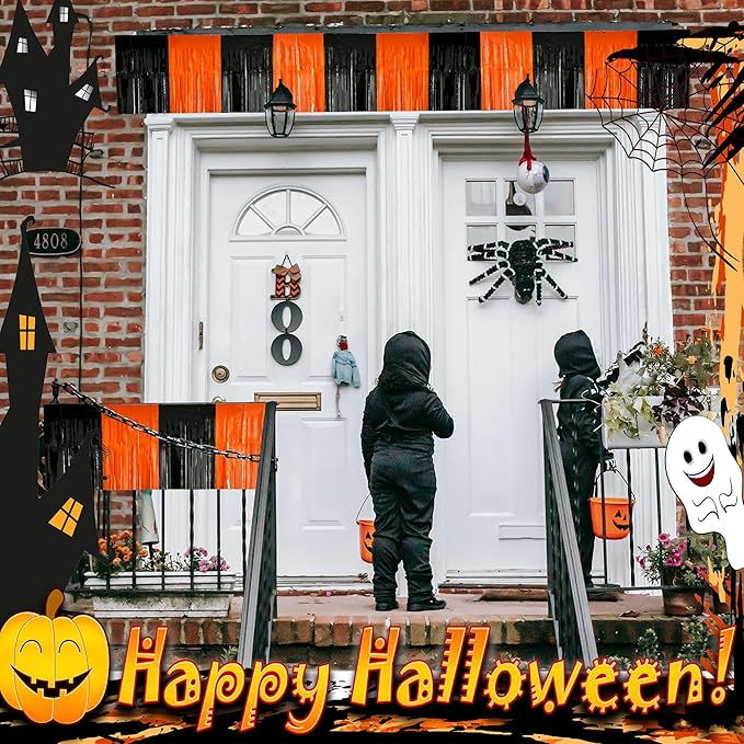 4 Pack 10 Feet Black Orange Halloween Parade Float Decorations - Image 5