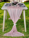 MDS 5 Pack 10ft Chiffon Table Runner 29 x 120 Inches Sheer Wedding Runner by MDS