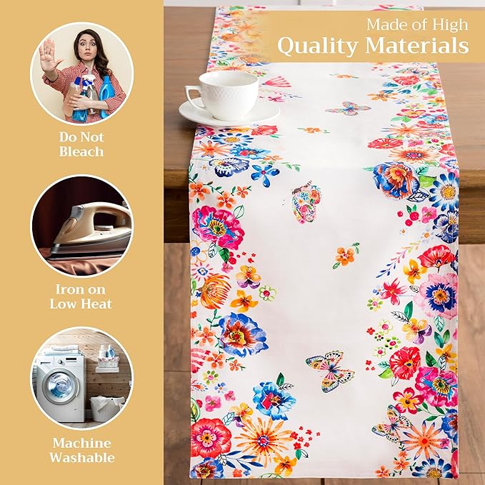 Maison d' Hermine Table Runner 100% Cotton Double Layer Table Runners 72 inches - Image 3