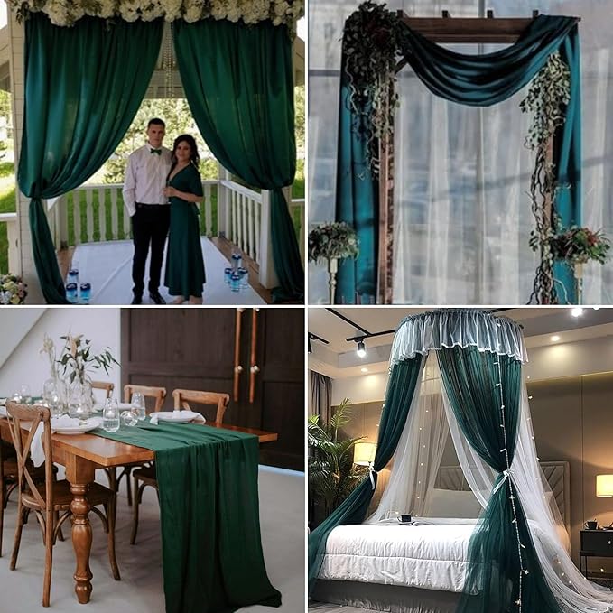 8 Panels Wedding Arch Draping Fabric 28" x20Ft Wedding Arch Drapes Chiffon - Image 3